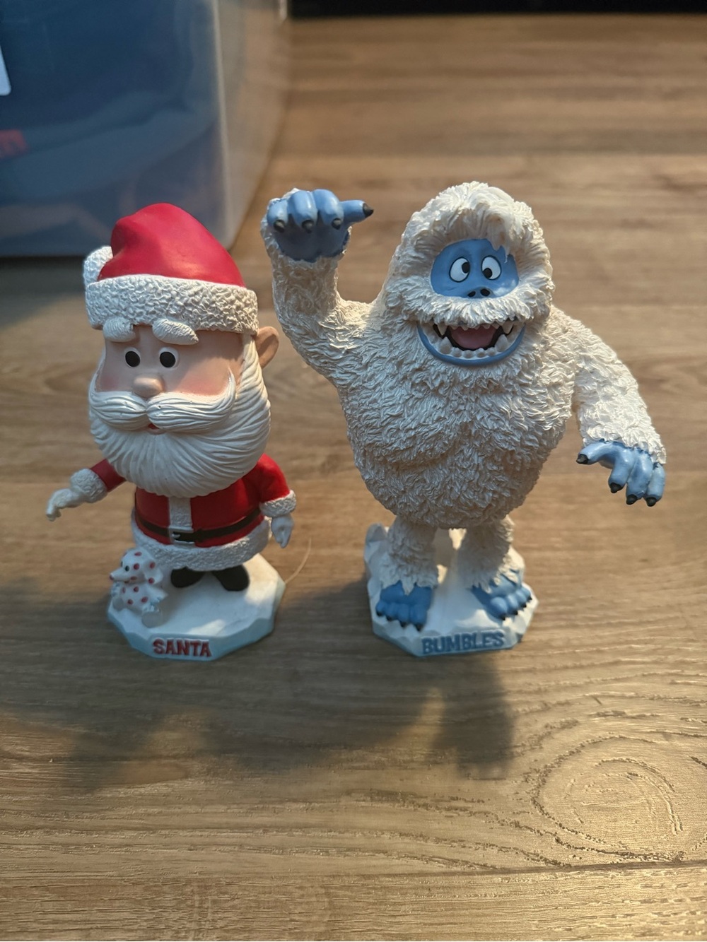 Holiday Santa & White Yeti Figurine Toy Set - Red & White